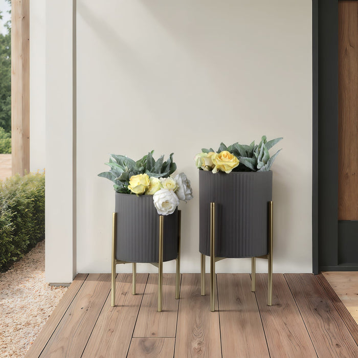 s-2-ridges-planter-on-metal-stand-gray-gld-10