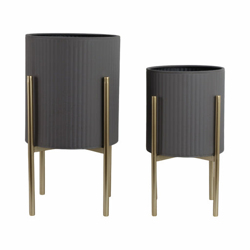 s-2-ridges-planter-on-metal-stand-gray-gld-1