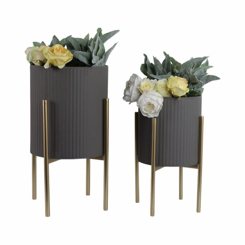 s-2-ridges-planter-on-metal-stand-gray-gld-2