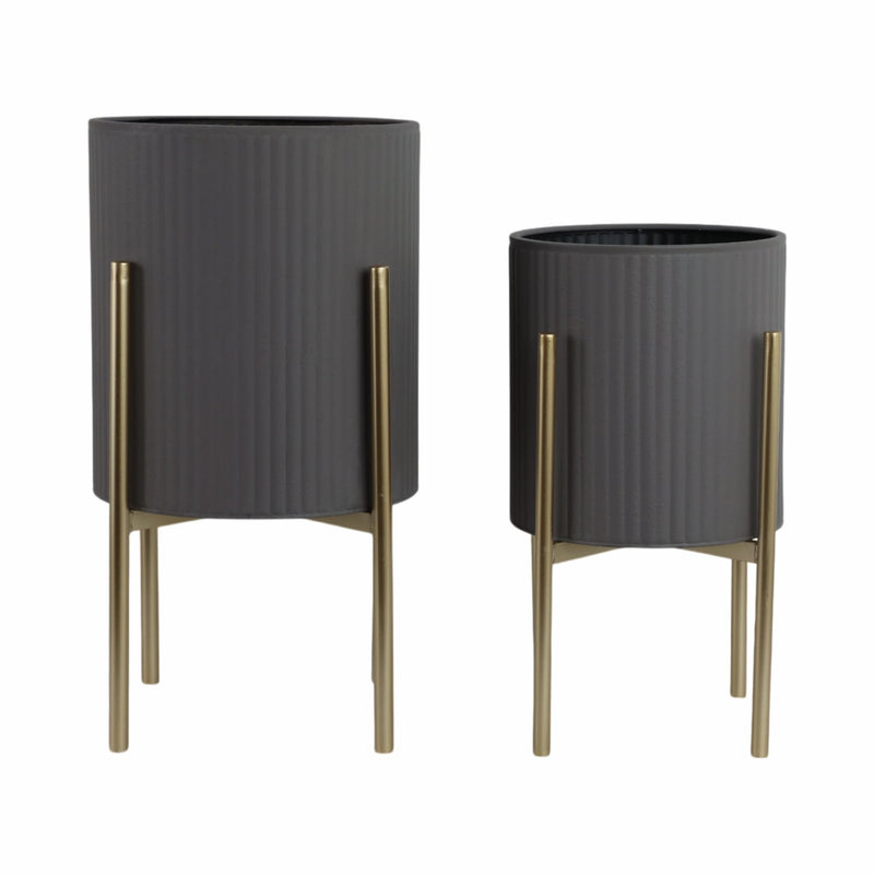 s-2-ridges-planter-on-metal-stand-gray-gld-3
