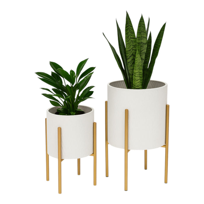 s-2-textured-planter-on-metal-stand-white-gold-2
