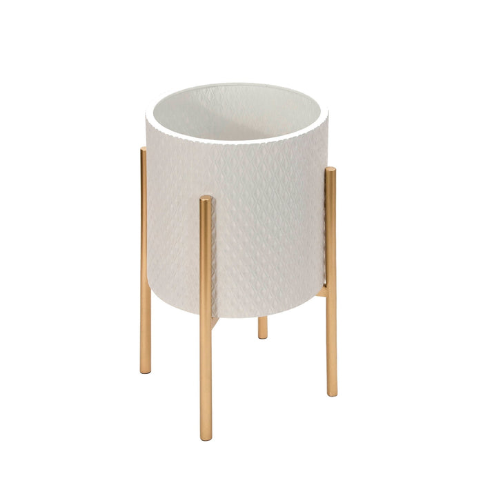 s-2-textured-planter-on-metal-stand-white-gold-3