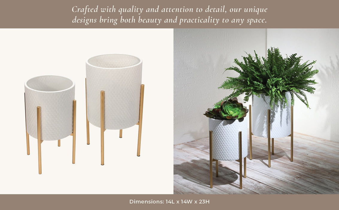 s-2-textured-planter-on-metal-stand-white-gold-9