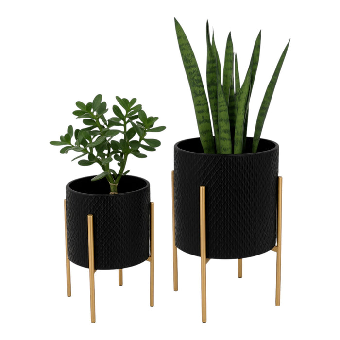 s-2-textured-planter-on-metalstand-black-gld-2