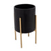s-2-textured-planter-on-metalstand-black-gld-4