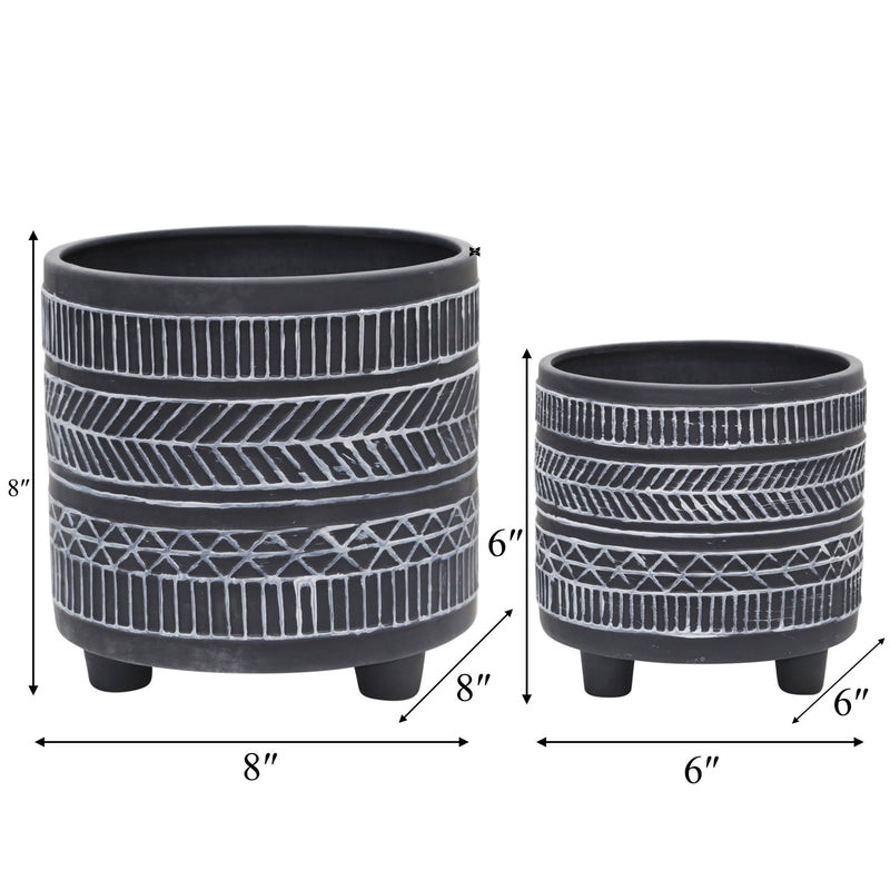s-2-tribal-look-footed-planter-6-8-black-3