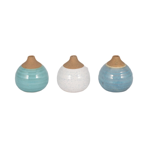 s-3-glazed-bud-vases-blue-turq-white-1