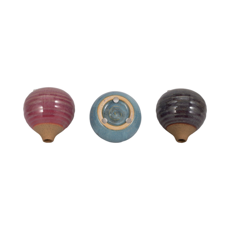 s-3-glazed-bud-vases-purple-blue-pink-7