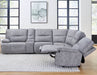 Parker Living Gladiator - Sky 6 Piece Modular Power Reclining Sectional with Power Adjustable Headrests