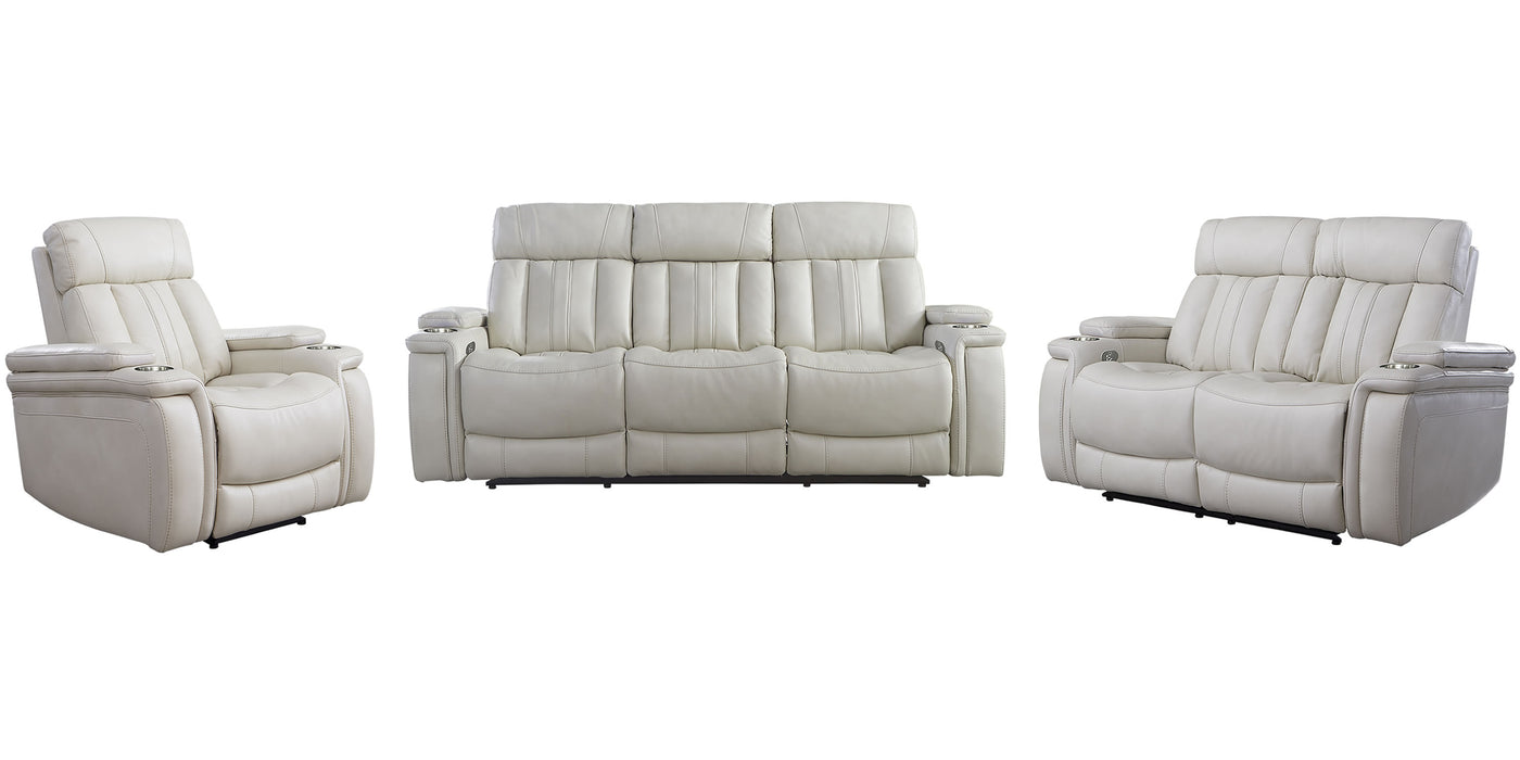 Parker Living Royce - Fantom Ivory Power Reclining Sofa Loveseat and Recliner