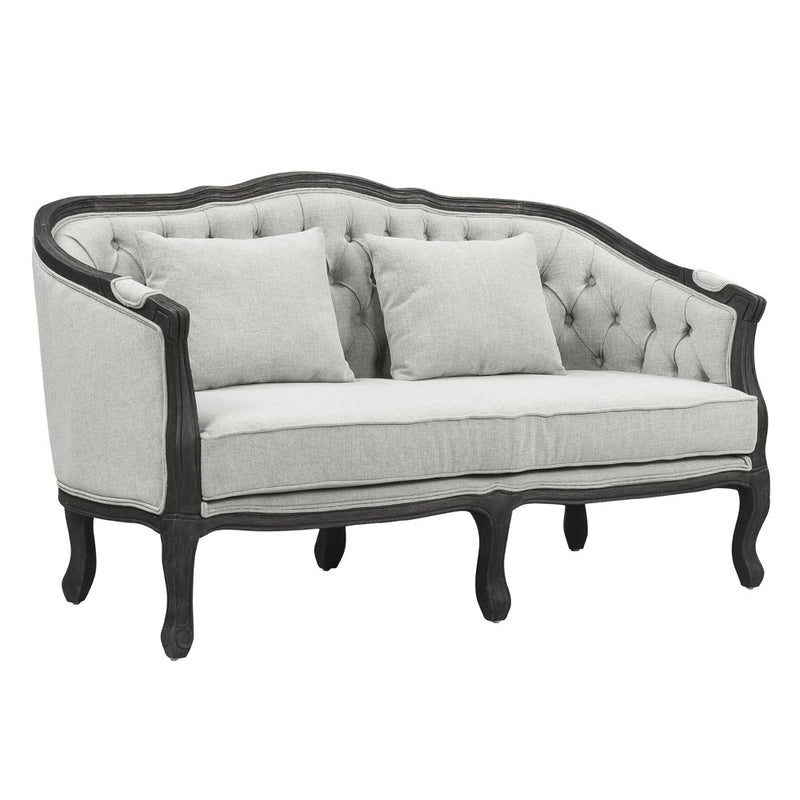 samael-gray-linen-dark-brown-loveseat-w-2-pillows-2