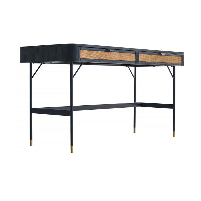 saratoga-2-drawer-desk-in-black-acacia-with-rattan-2