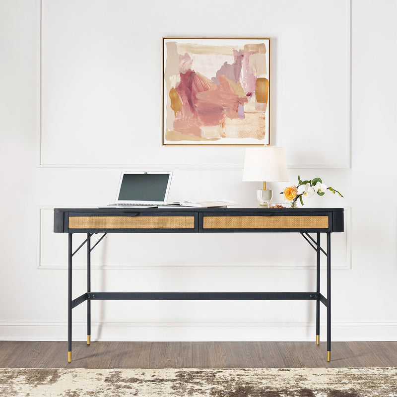 saratoga-2-drawer-desk-in-black-acacia-with-rattan-7