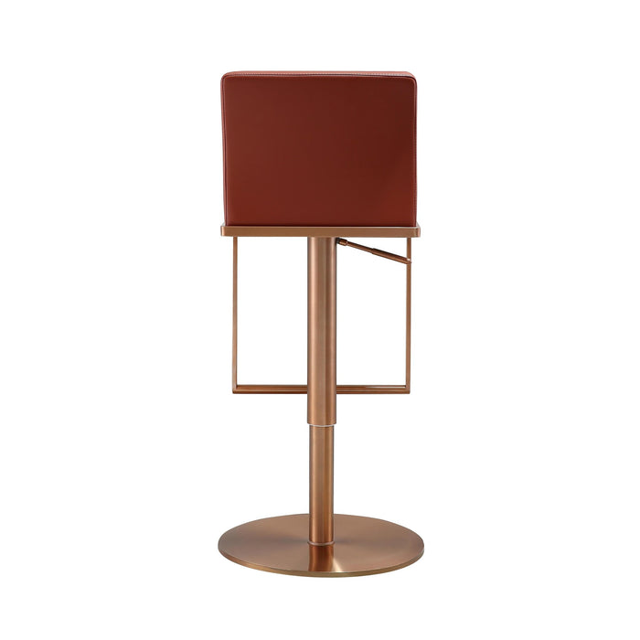 sentinel-saddle-brown-and-rose-gold-adjustable-stool-4