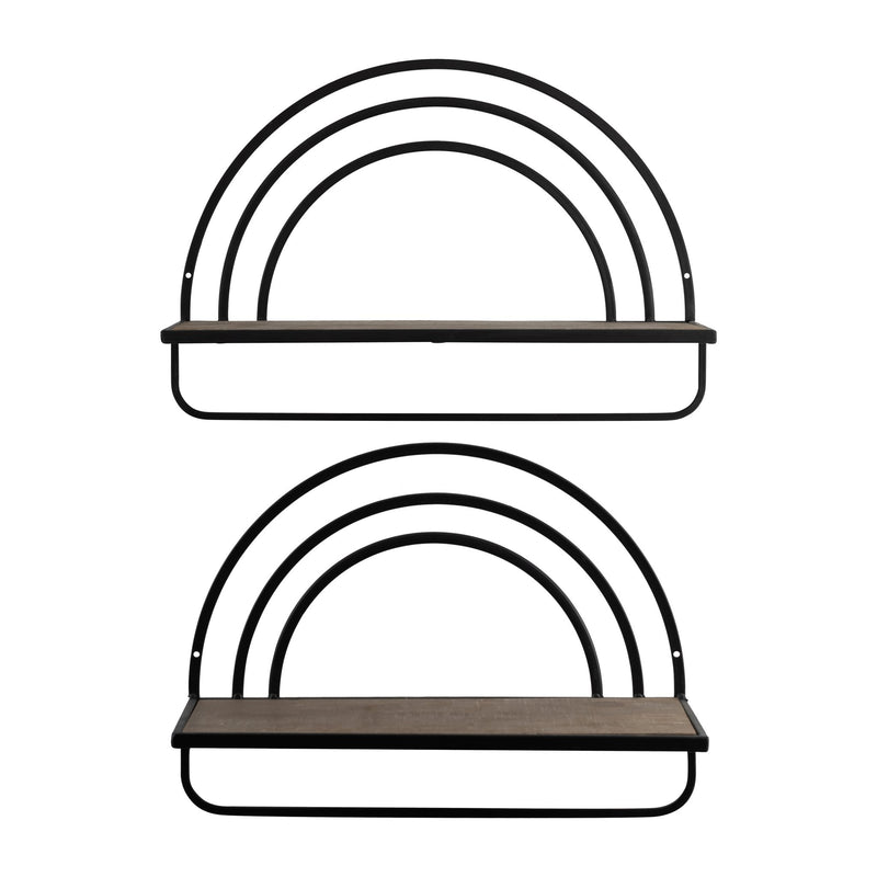 set-2-wood-metal-rainbow-style-sheves-brown-black-1