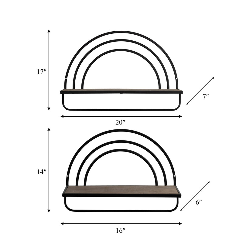 set-2-wood-metal-rainbow-style-sheves-brown-black-8