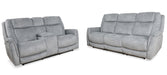 Parker Living Linus - Hudson Grey Power Reclining Sofa and Loveseat