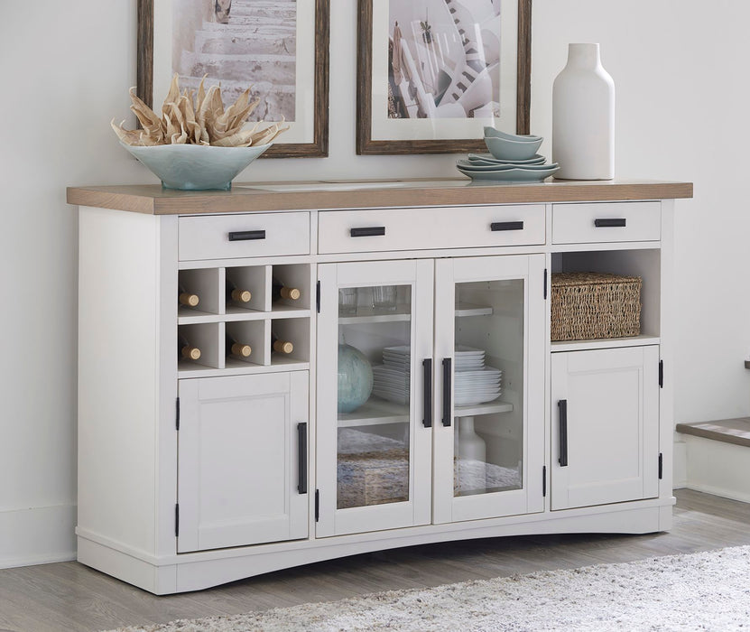 Parker House Americana Modern Dining 66 In. Buffet and Hutch with Quartz Insert