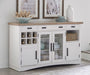 Parker House Americana Modern Dining 66 In. Buffet and Hutch with Quartz Insert