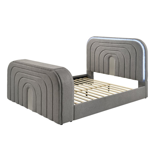 shelyn-gray-teddy-sherpa-chrome-ek-bed-w-led-tv-stand-fireplace-bluetooth-2