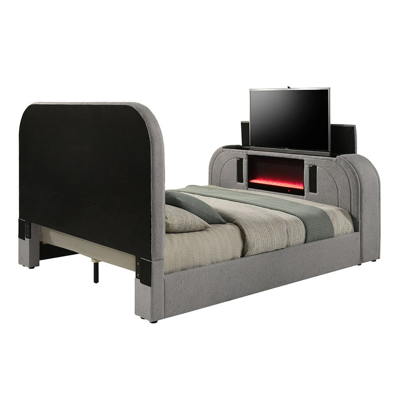 shelyn-gray-teddy-sherpa-chrome-ek-bed-w-led-tv-stand-fireplace-bluetooth-3