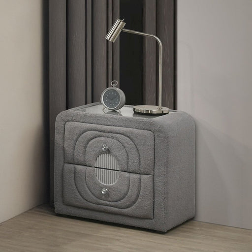 shelyn-gray-teddy-sherpa-chrome-nightstand-1