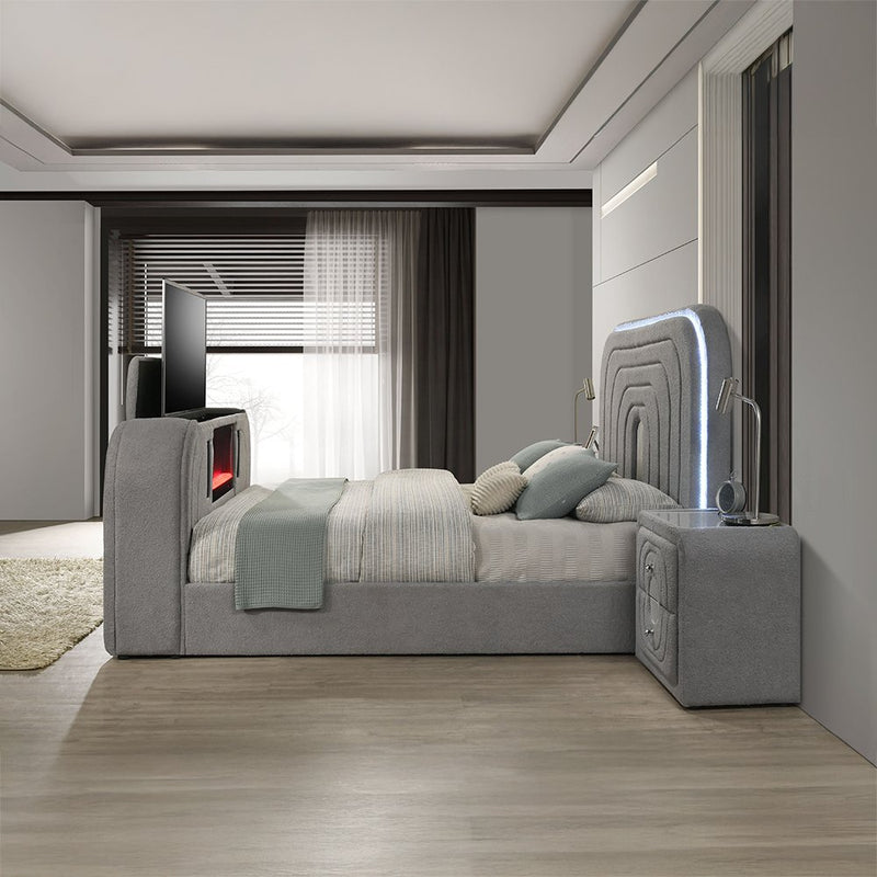 shelyn-gray-teddy-sherpa-chrome-queen-bed-w-led-tv-stand-fireplace-bluetooth-7