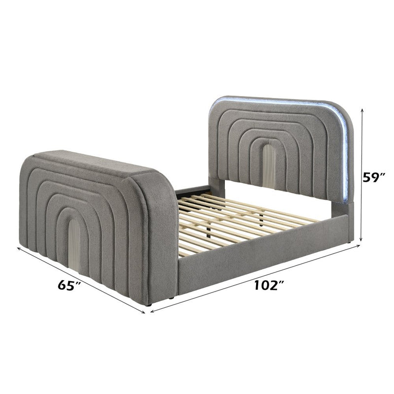 shelyn-gray-teddy-sherpa-chrome-queen-bed-w-led-tv-stand-fireplace-bluetooth-9