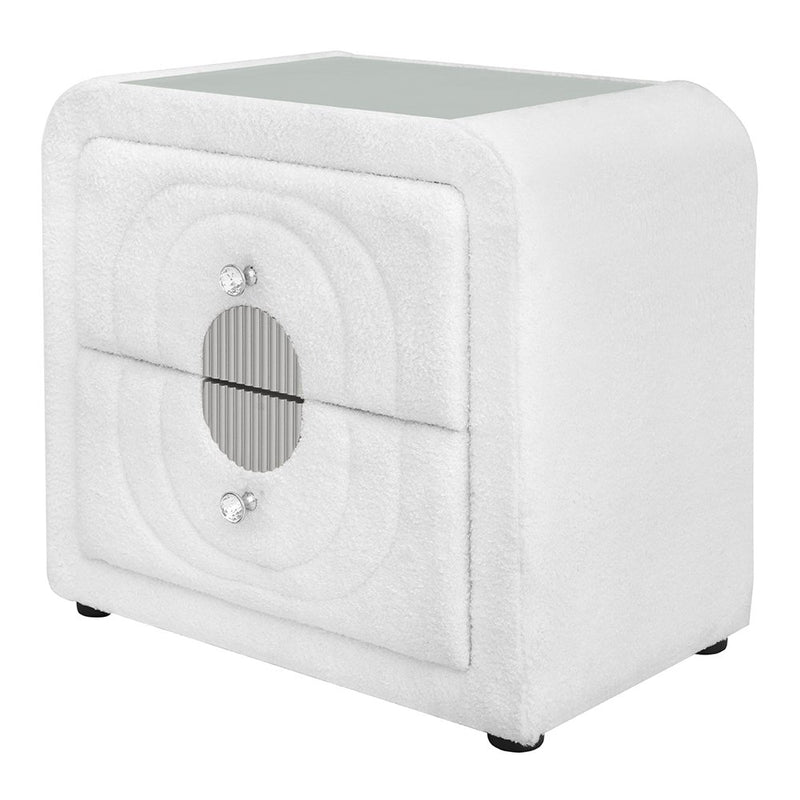 shelyn-white-teddy-sherpa-chrome-nightstand-2