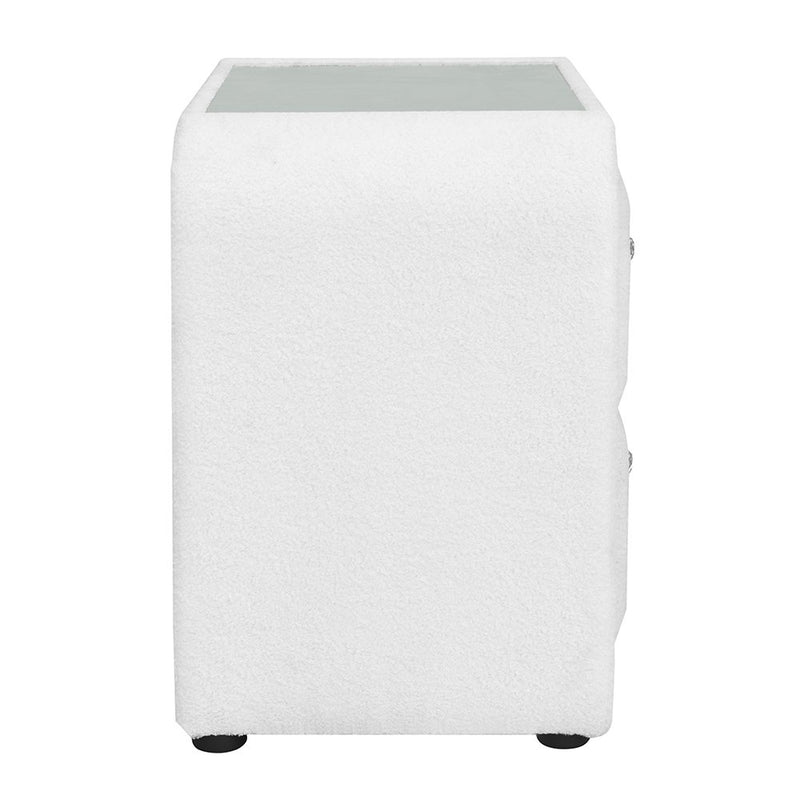 shelyn-white-teddy-sherpa-chrome-nightstand-4