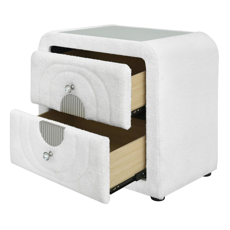 shelyn-white-teddy-sherpa-chrome-nightstand-6