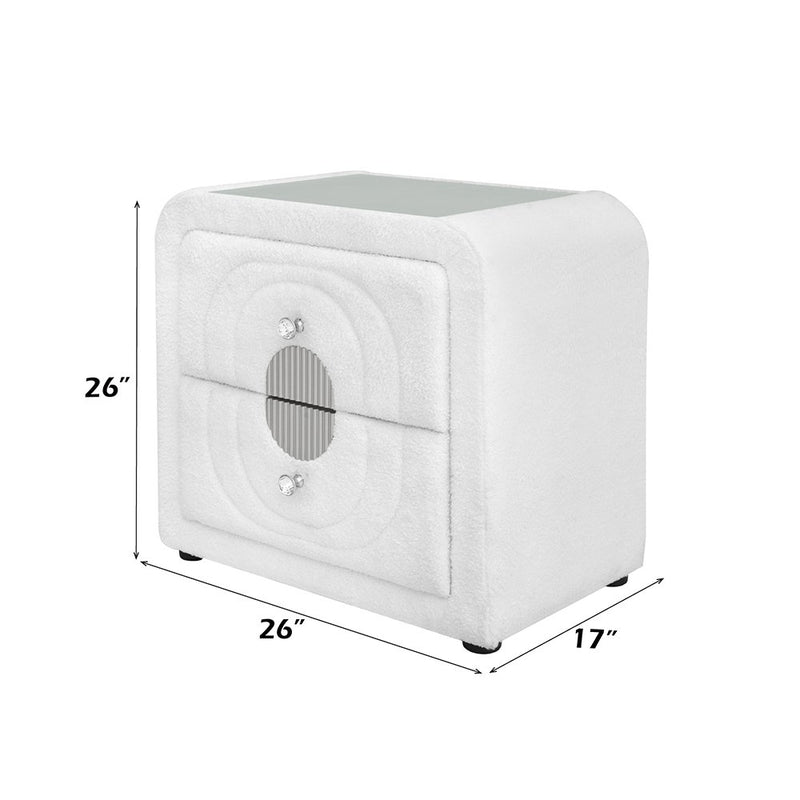 shelyn-white-teddy-sherpa-chrome-nightstand-8