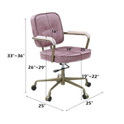 siecross-pink-top-grain-leather-swivel-office-chair-10
