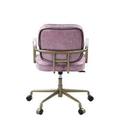 siecross-pink-top-grain-leather-swivel-office-chair-6