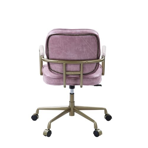 siecross-pink-top-grain-leather-swivel-office-chair-6