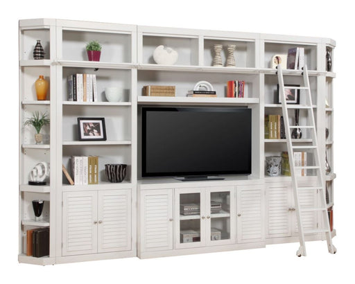 Parker House Boca 7 Piece Entertainment Wall with Corner Bookcases