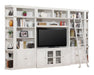 Parker House Boca 7 Piece Entertainment Wall with Corner Bookcases