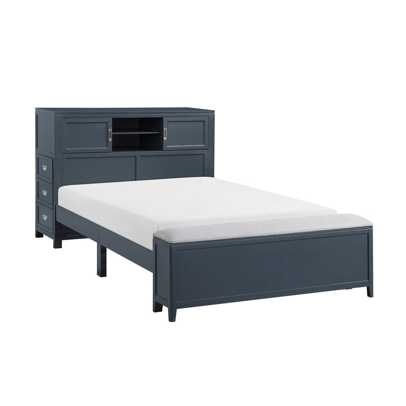 sloane-smoke-gray-2-full-bookcase-platform-bed-with-hidden-desk-stool-and-storage-bench-10