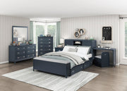 sloane-smoke-gray-2-full-bookcase-platform-bed-with-hidden-desk-stool-and-storage-bench-12