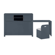 sloane-smoke-gray-2-full-bookcase-platform-bed-with-hidden-desk-stool-and-storage-bench-14