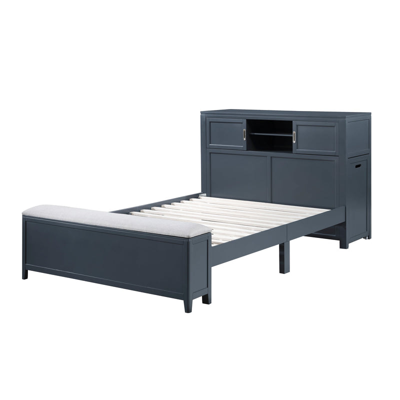 sloane-smoke-gray-2-full-bookcase-platform-bed-with-hidden-desk-stool-and-storage-bench-3