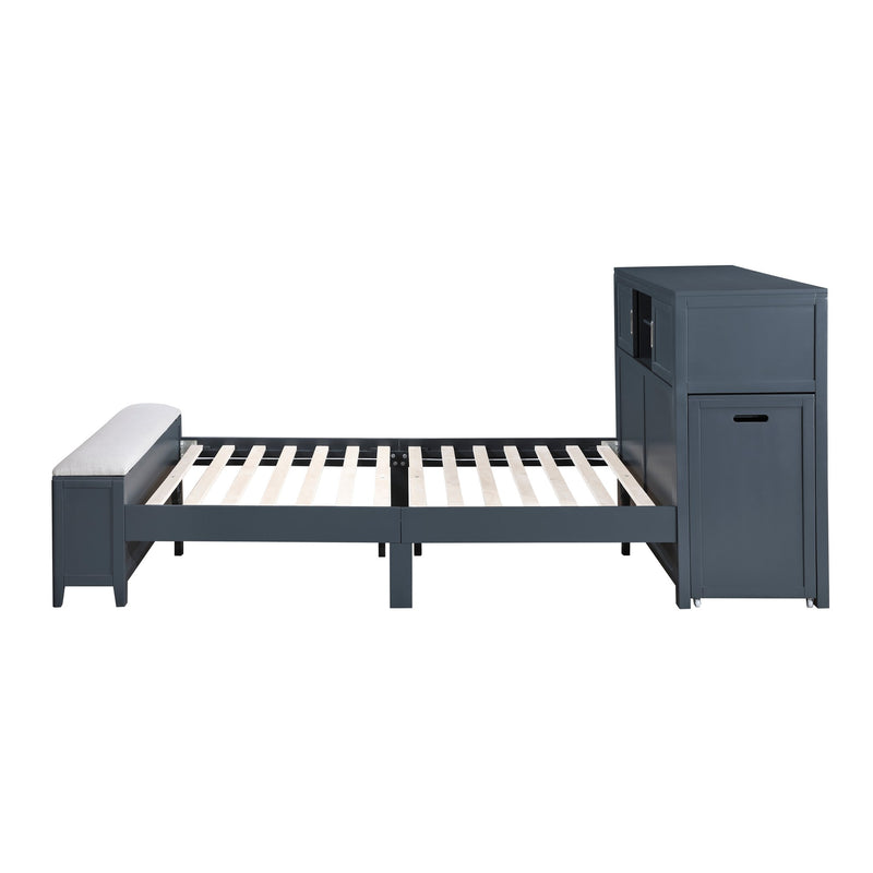sloane-smoke-gray-2-full-bookcase-platform-bed-with-hidden-desk-stool-and-storage-bench-4