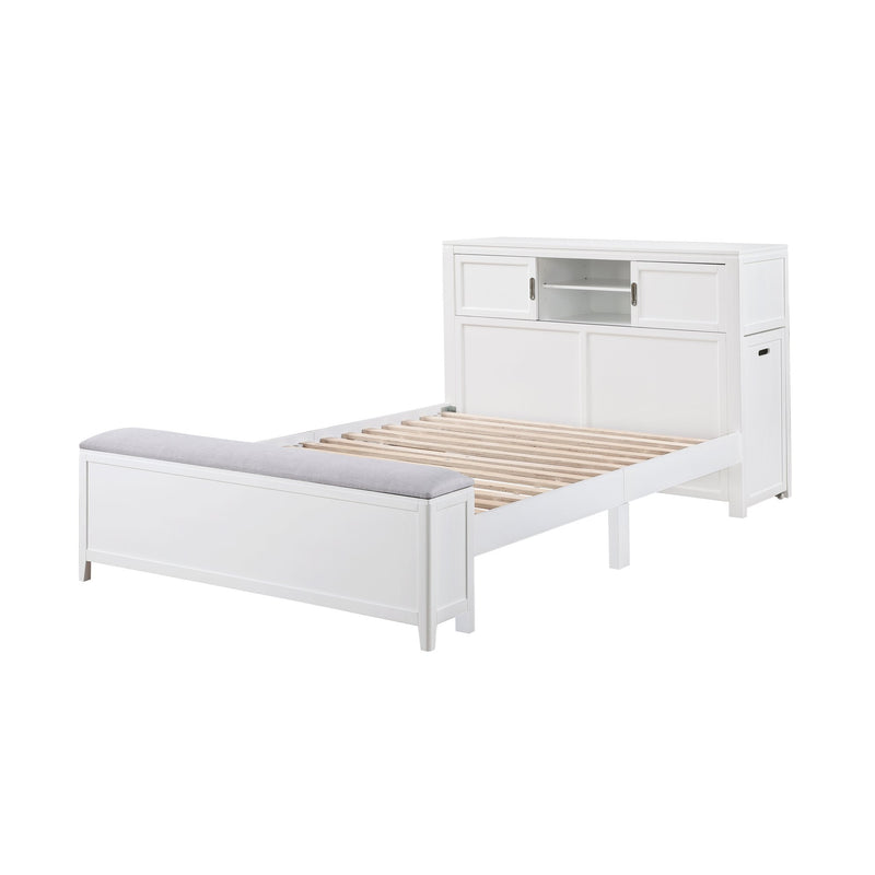 sloane-smoke-gray-2-full-bookcase-platform-bed-with-hidden-desk-stool-and-storage-bench-11