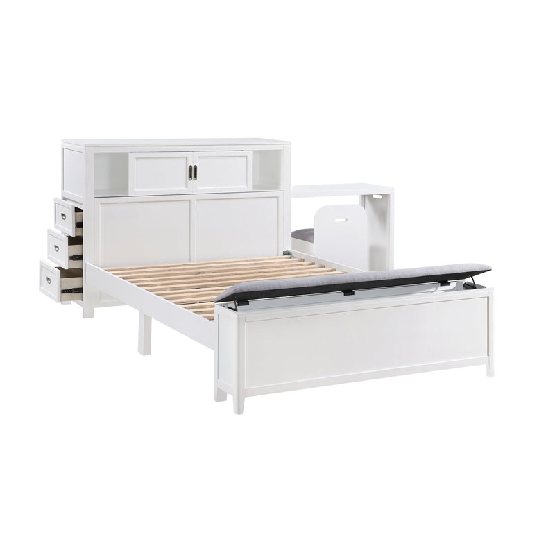 sloane-smoke-gray-2-full-bookcase-platform-bed-with-hidden-desk-stool-and-storage-bench-8