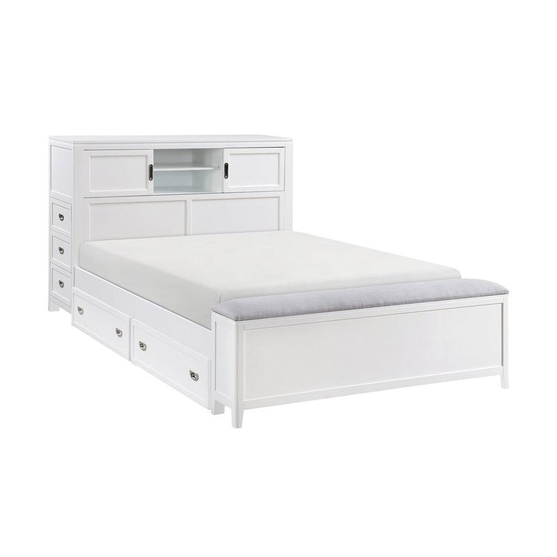 sloane-smoke-gray-2-full-bookcase-platform-bed-with-hidden-desk-stool-and-storage-bench-9