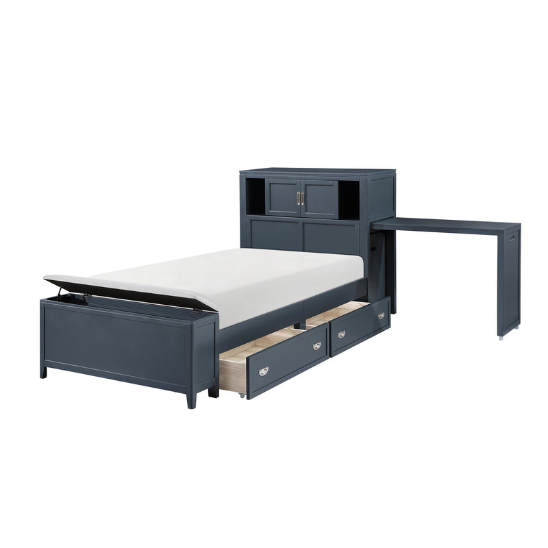 sloane-smoke-gray-2-twin-bookcase-platform-bed-with-hidden-desk-stool-and-storage-bench-11