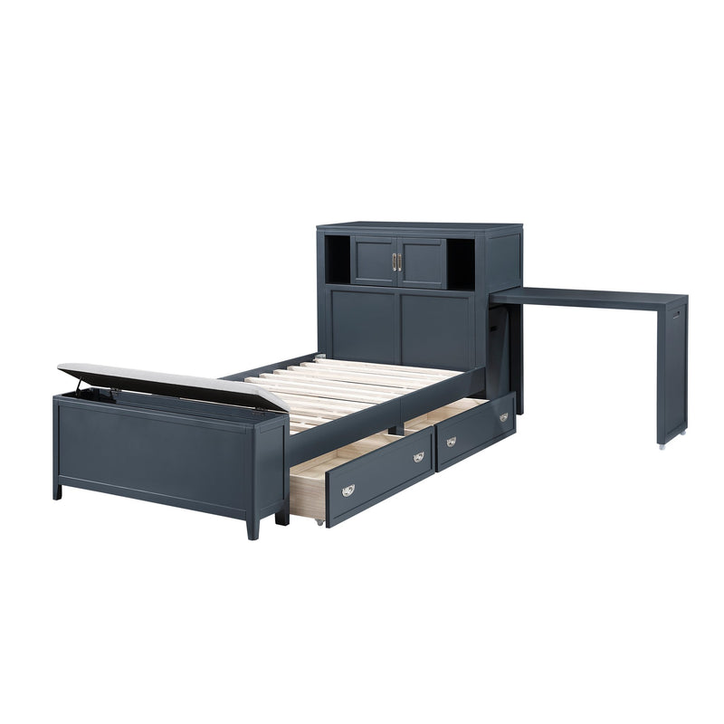 sloane-smoke-gray-2-twin-bookcase-platform-bed-with-hidden-desk-stool-and-storage-bench-5