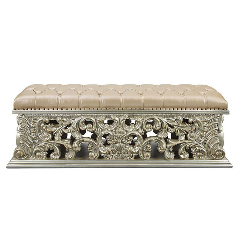 sorina-leatherette-antique-gold-bench-3