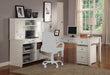 Parker House Boca L Shape Desk with File Credenza and Hutch