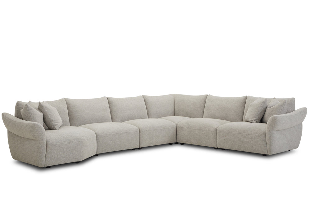 Parker Living Playful - Canes Cobblestone 6 Piece Modular Sectional